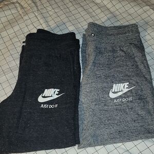 Nike Black and Gray Women's Jogger Pants